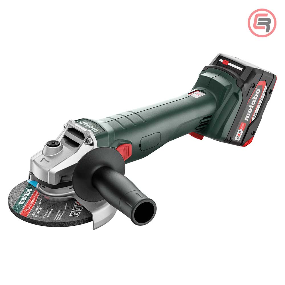 Metabo Brusilica Aku W 18 L 9-125 Quick Kutna 18V / 125 mm 2xAKU (5,2 Ah) ASC 55 + metaBOX 165 L – 602249650