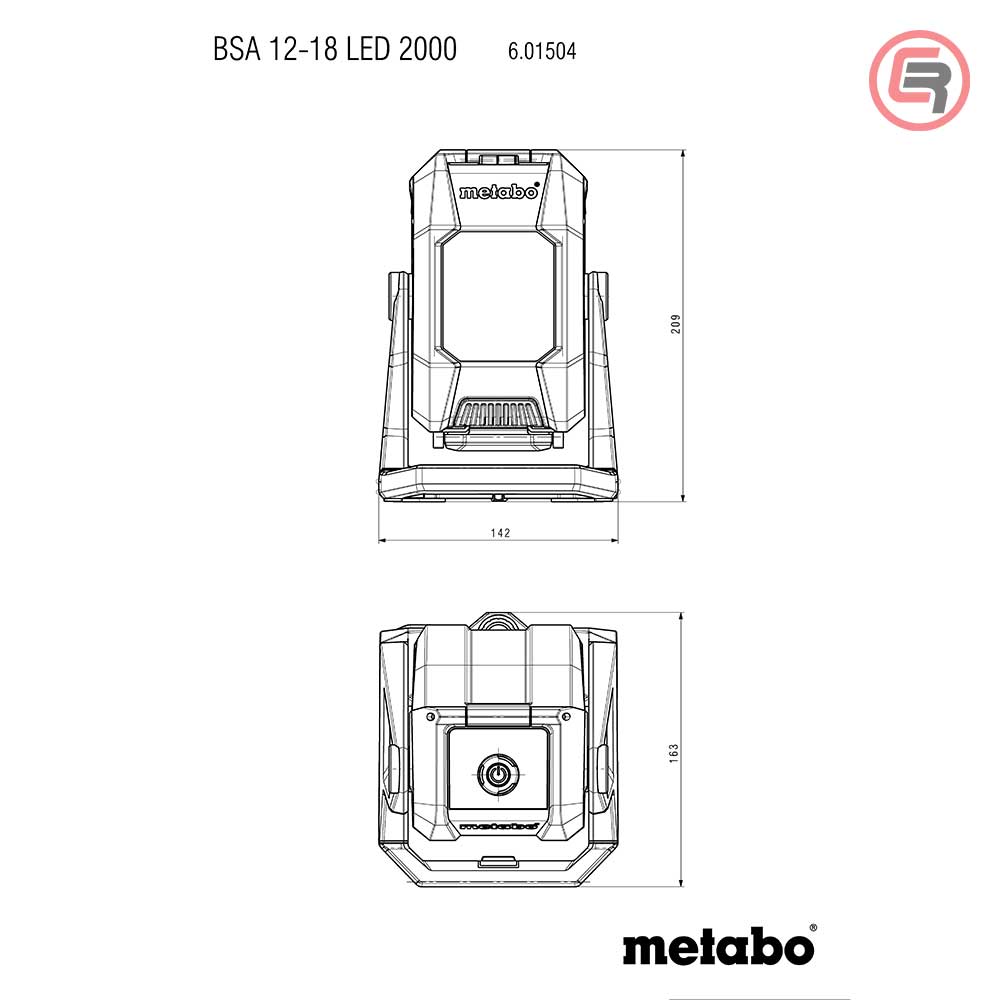 Metabo Svjetiljka Lampa Za Gradilište BSA 12 - 18 LED 2000 (bez baterija i punjača) - 601504850 - Slika 7