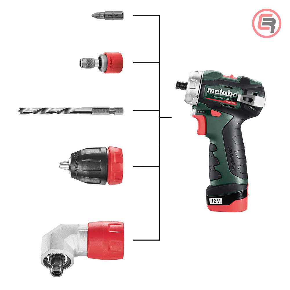 Metabo Bušilica-Odvijač Aku PowerMaxx BS BL Q 12V 2xAKU (2,0Ah) LC 40 + Kofer – 601749500 - Slika 8