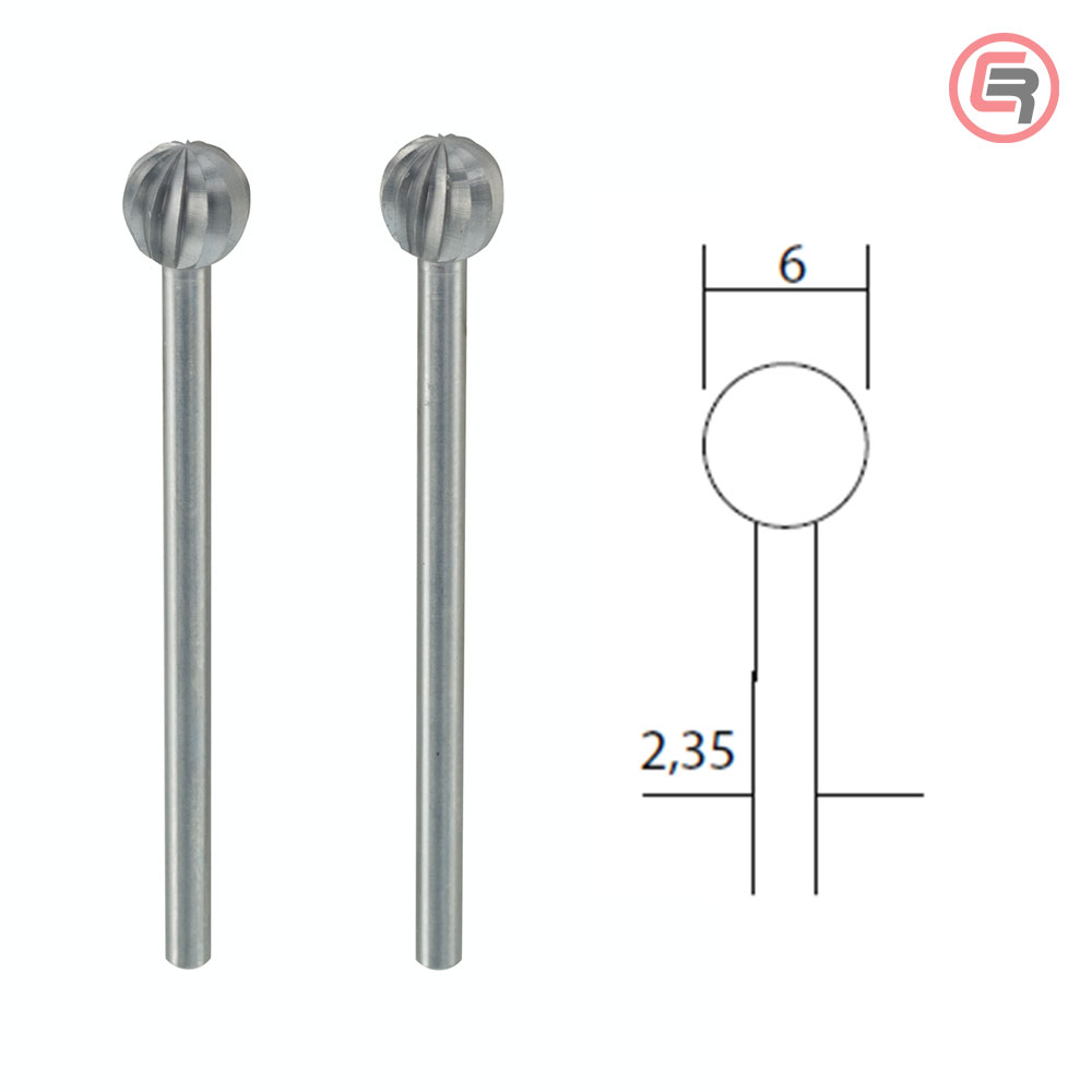 Proxxon Štift Za Glodanje 6,0 mm Kuglasti / 2 kom - 28725
