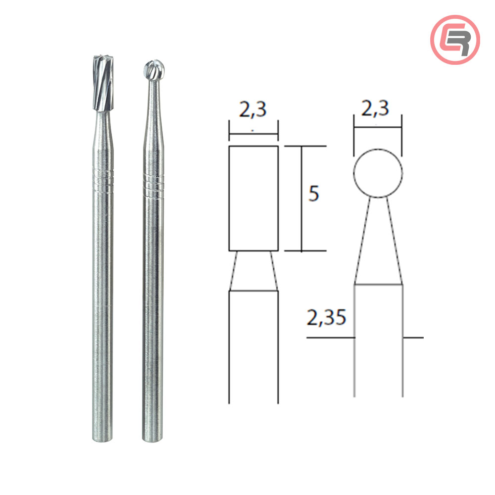 Proxxon Štift Za Glodanje Od Volfram-Karbida 2,3 mm Cilindrični + Kugla / 2 kom - 28750