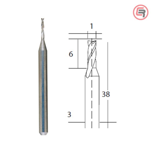 Proxxon Štift Za Glodanje Od Volfram-Karbida 1,0 mm Ravni - 28758