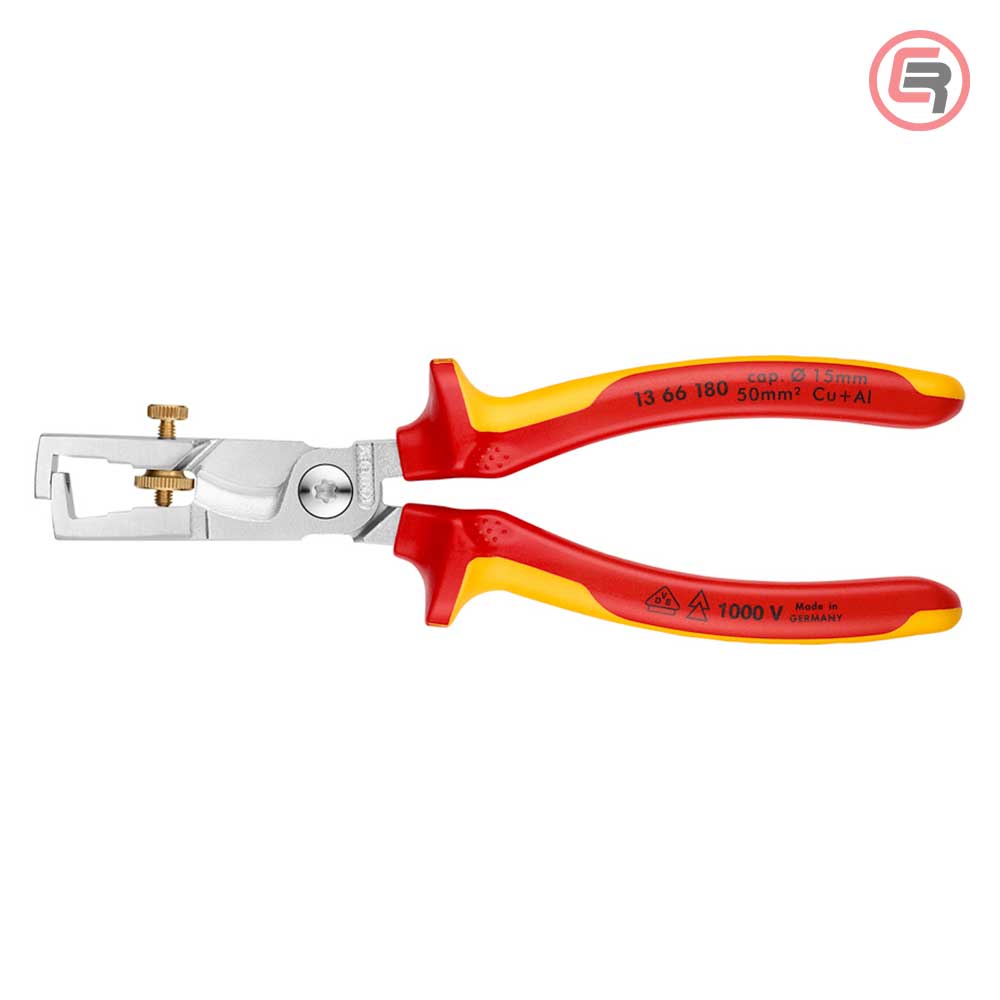 Knipex Kliješta Za Skidanje Izolacije StriX 180mm Sa Makazama Za Kablove 1000V - 13 66 180 - Slika 3