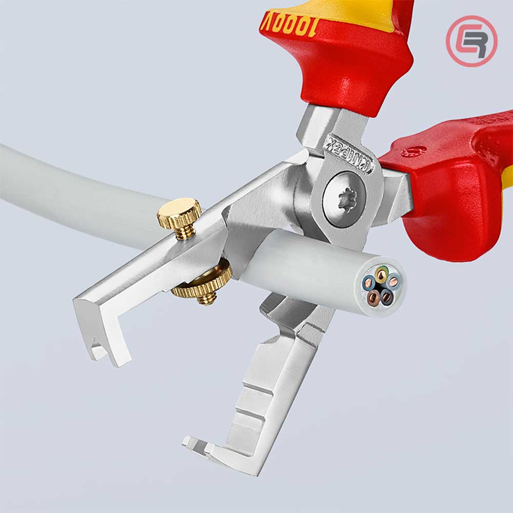 Knipex Kliješta Za Skidanje Izolacije StriX 180mm Sa Makazama Za Kablove 1000V - 13 66 180 - Slika 4