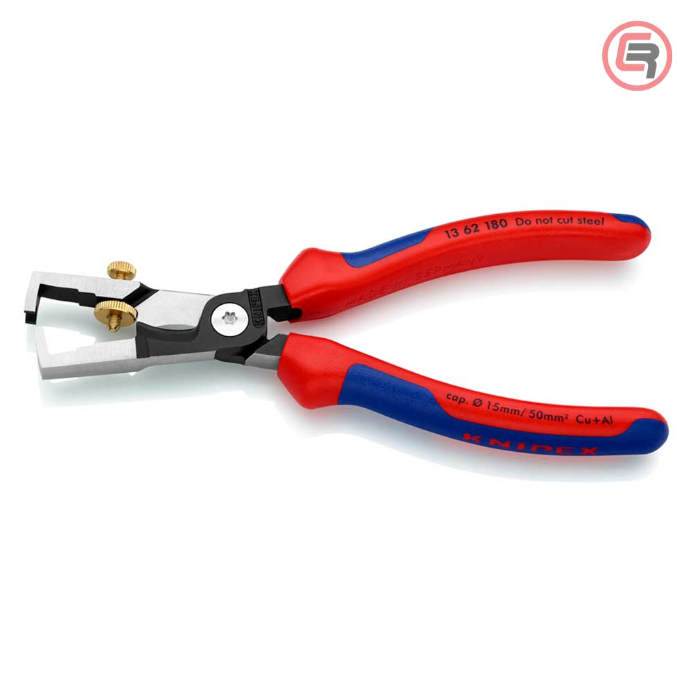 Knipex Kliješta Za Skidanje Izolacije StriX 180mm Sa Makazama Za Kablove - 13 62 180 - Slika 2