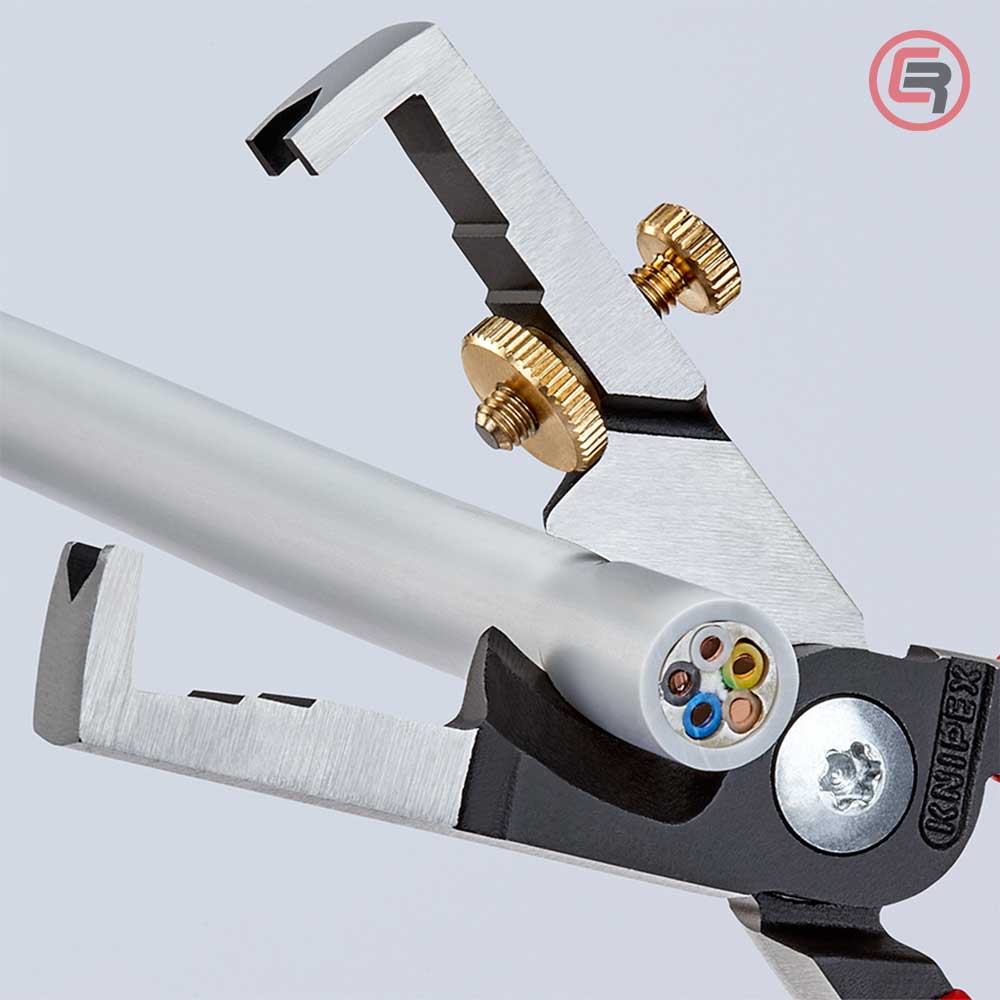 Knipex Kliješta Za Skidanje Izolacije StriX 180mm Sa Makazama Za Kablove - 13 62 180 - Slika 4