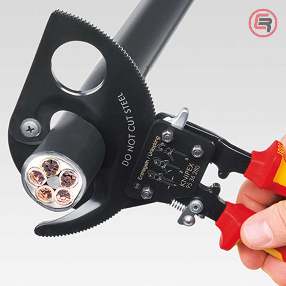 Knipex Škare Makaze 280 mm Za Kablove fi 52 mm / 380 mm2 / 1000V - 95 36 280 - Slika 4