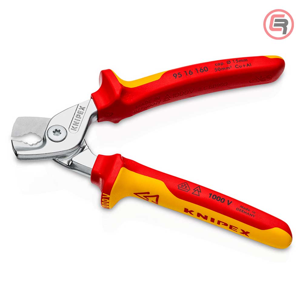 Knipex Škare Makaze 160mm Za Kablove StepCut fi 15mm / 50mm2 1000V – 95 16 160 - Slika 2