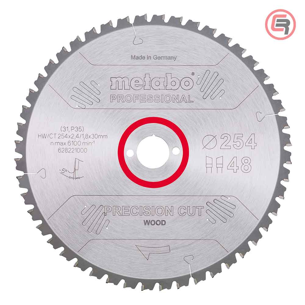 Metabo List Kružne Pile 254 x 2,4 / 1,8 x 30 / Z = 48 Precision Cut Wood Professional – 628221000