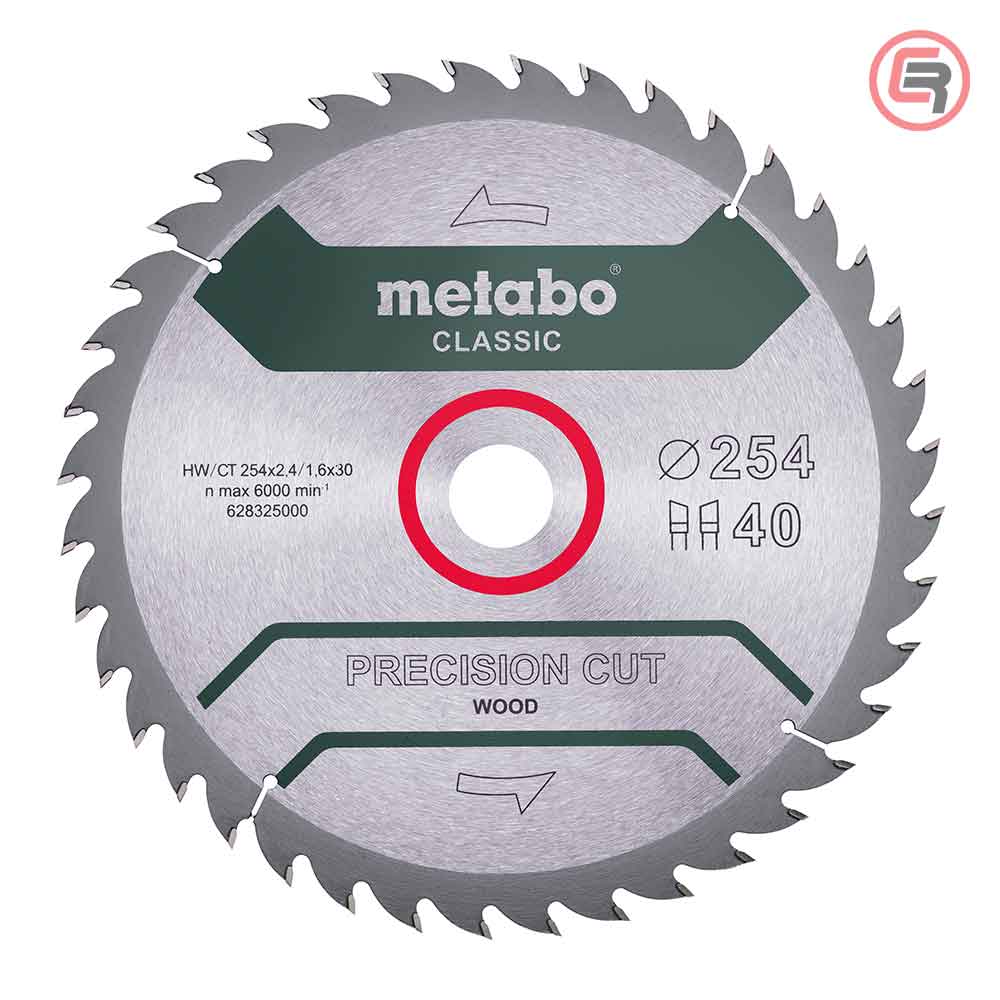 Metabo List Kružne Pile 254 x 2,4 / 1,6 x 30 / Z = 40 Precision Cut Wood Classic - 628325000