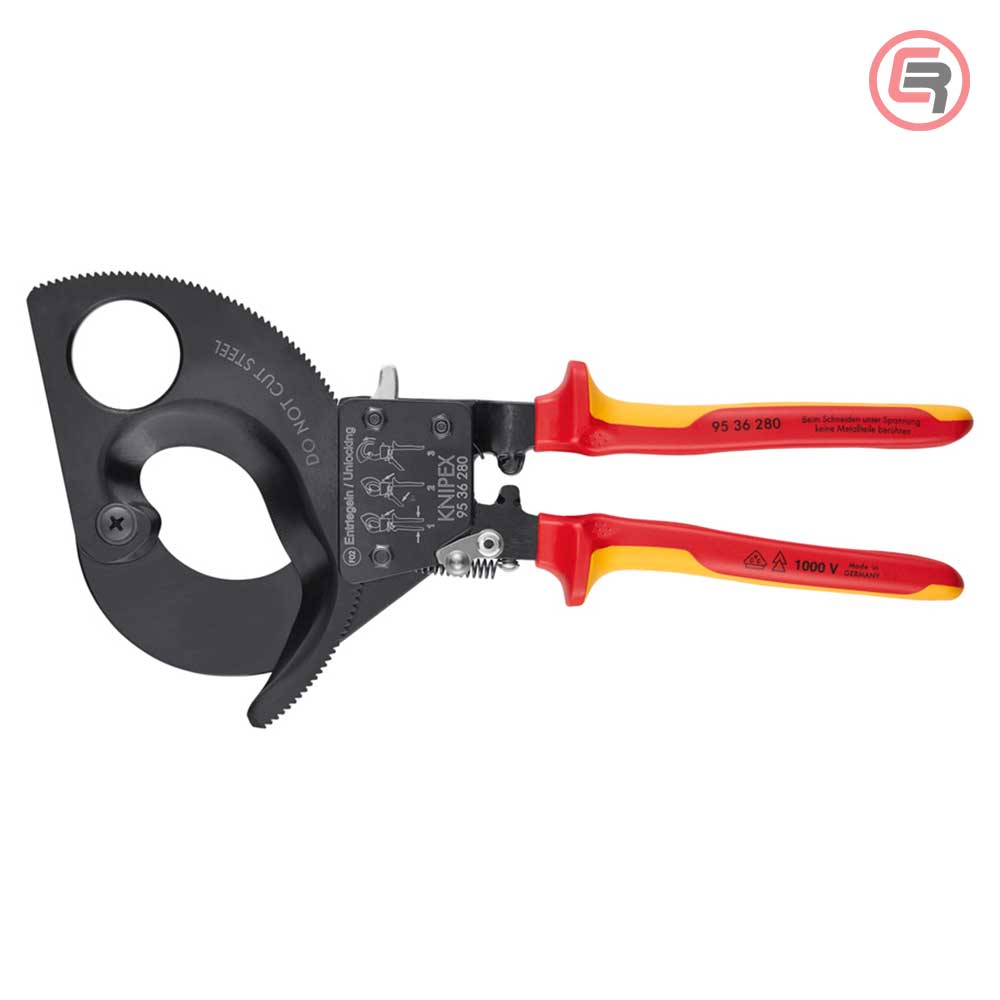 Knipex Škare Makaze 280 mm Za Kablove fi 52 mm / 380 mm2 / 1000V - 95 36 280 - Slika 3