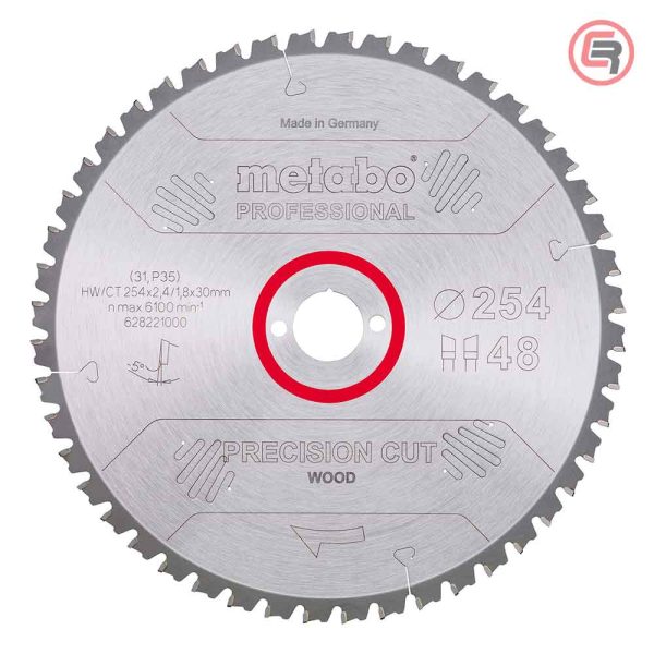 Metabo List Kružne Pile 254x2,4/1,8x30 / Z=48 Precision Cut Wood Professional – 628221000
