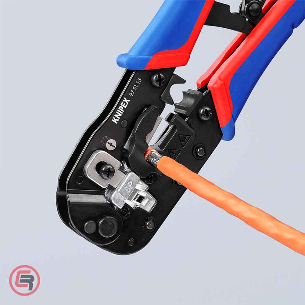 Knipex Kliješta Za 8 Polne Konektore RJ45 (8P8C) 191 mm - 97 51 13 - Slika 4