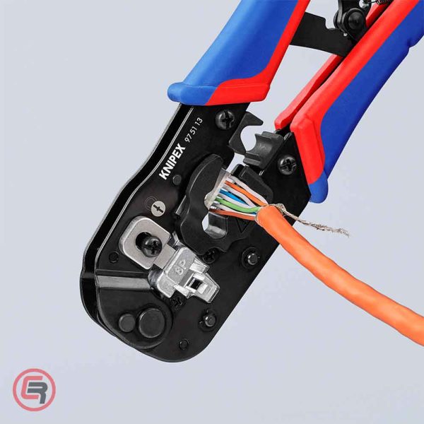 Knipex Kliješta Za 8 Polne Konektore RJ45 (8P8C) 191 mm - 97 51 13 - Slika 5