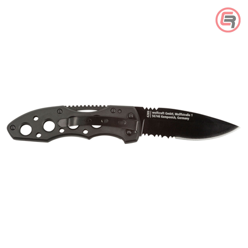 Wolfcraft Nož Preklopni Glatka + Nazubljena Oštrica 75 mm - 4289000 - Slika 5