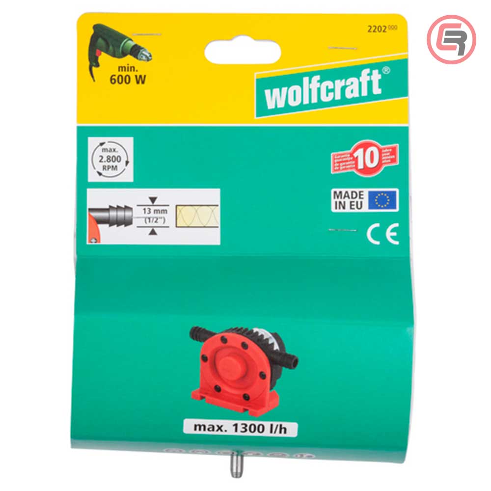 Wolfcraft Pumpa Pretočna Za Bušilicu Plastično Kućište 1300 l/h - 2202000 - Slika 3