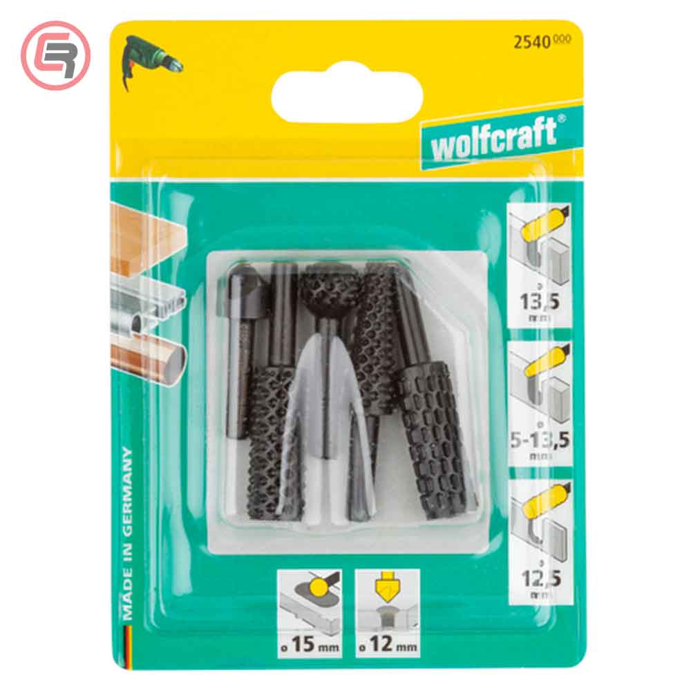 Wolfcraft Set Turpija i Upuštač Osovina fi 6,35 mm / 5 dijelni - 2540000 - Slika 2