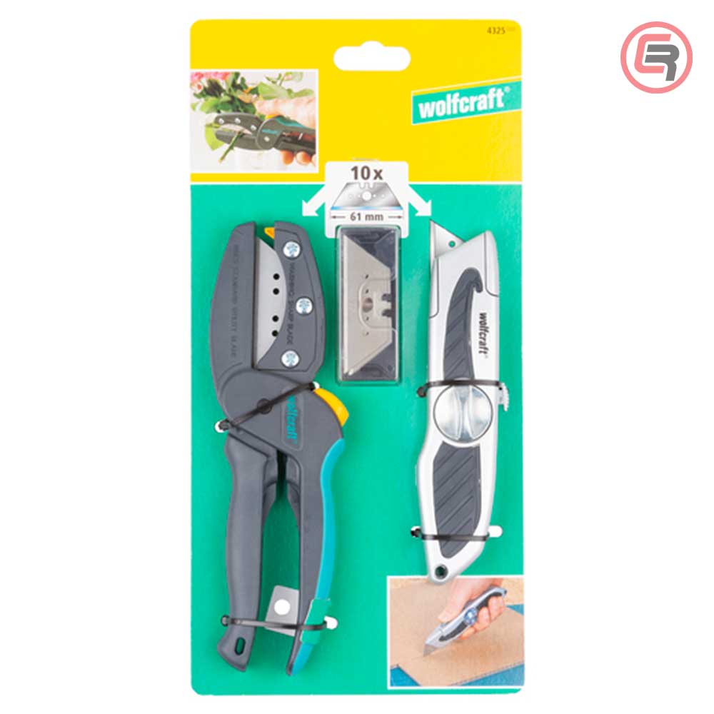 Wolfcraft Univerzalni Set Za Rezanje Škare + Skalpel / 3 dijelni - 4325000 - Slika 2