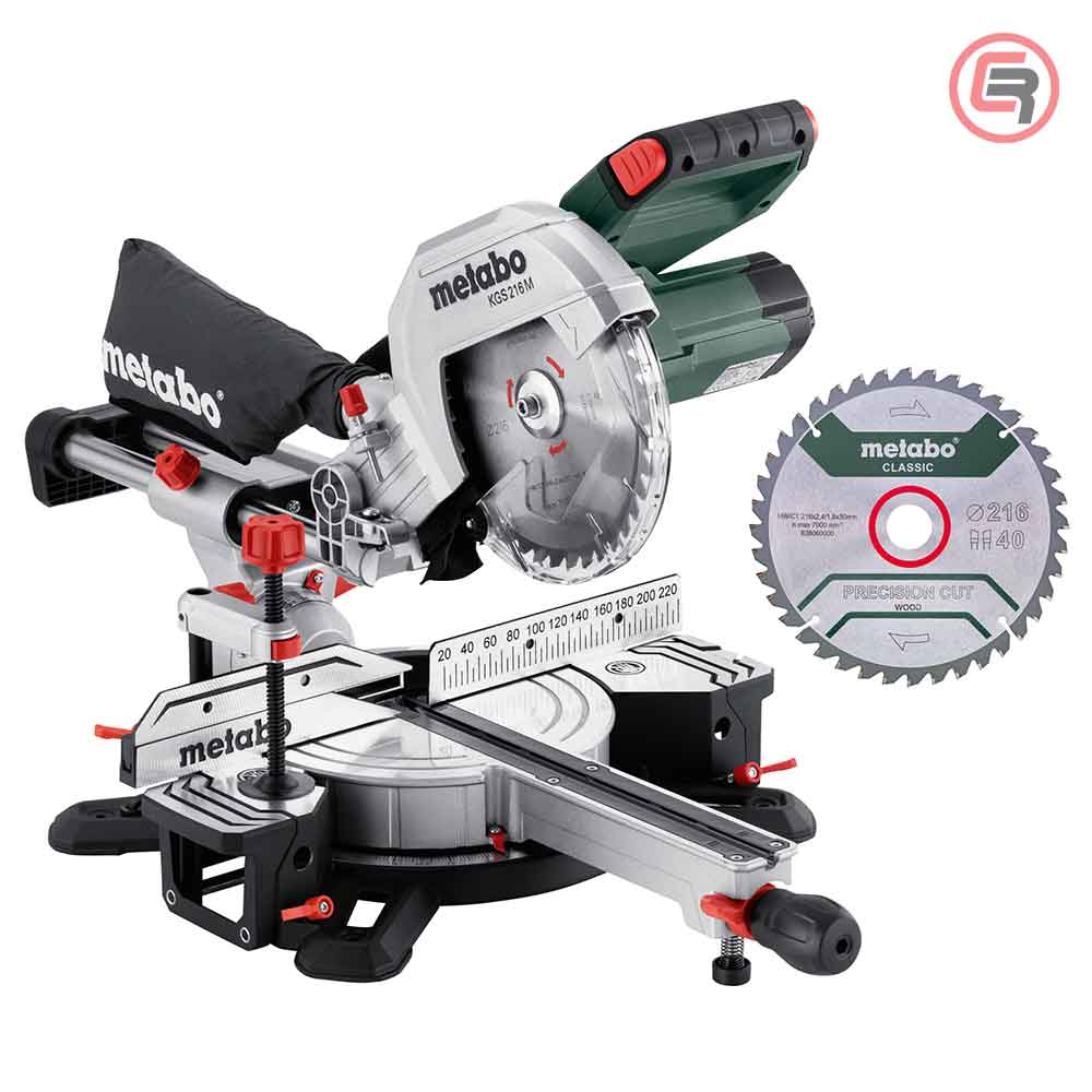 Metabo Pila Kružna KGS 216 M Set Za Kutno Rezanje Potezna 216mm / 1,5kW Sa Dva Lista Pile – 613216900