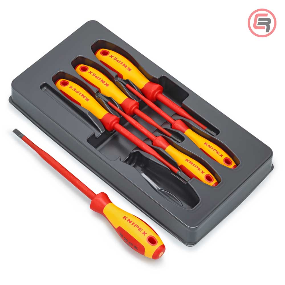 Knipex Garnitura Odvijača Slim VDE 4 plosnata + 2 križna / 6 dijelni 1000V – 00 20 12 V02 - Slika 2