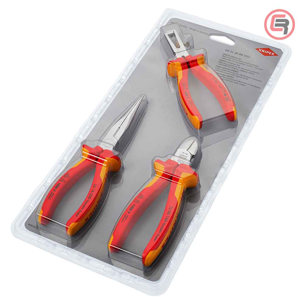 Knipex Set Kliješta Elektro 1000V / 3 dijelni – 00 31 30 BK V03 - Slika 2
