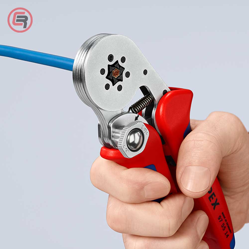 Knipex Kliješta Samopodešavajuća Za 6-Kutno Presanje Čahura 0,08-16 mm2 – 97 55 14 - Slika 5