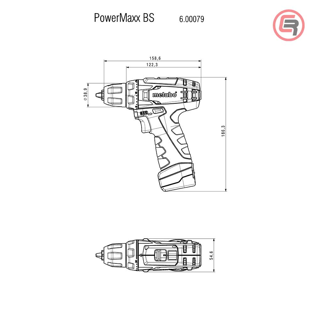 Metabo Bušilica-Odvijač Aku PowerMaxx BS Basic 12V 1xAKU (2,0Ah) LC 12 U Torbi – 600079500 - Slika 8