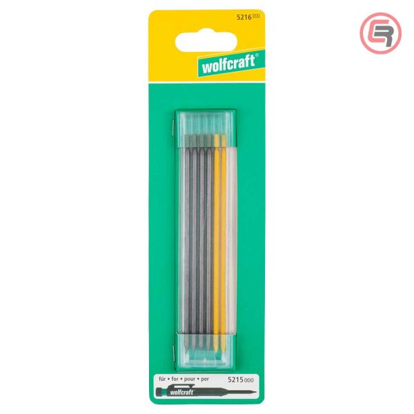 Wolfcraft Set Špiceva Olovke Za Označavanje 4 Siva + 2 Žuta / 6 dijelni – 5216000 - Slika 2