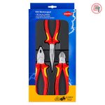 Knipex Set Kliješta Kombinovana + Sječice + Špicasta Ravna 1000V / 3 dijelni – 00 20 12
