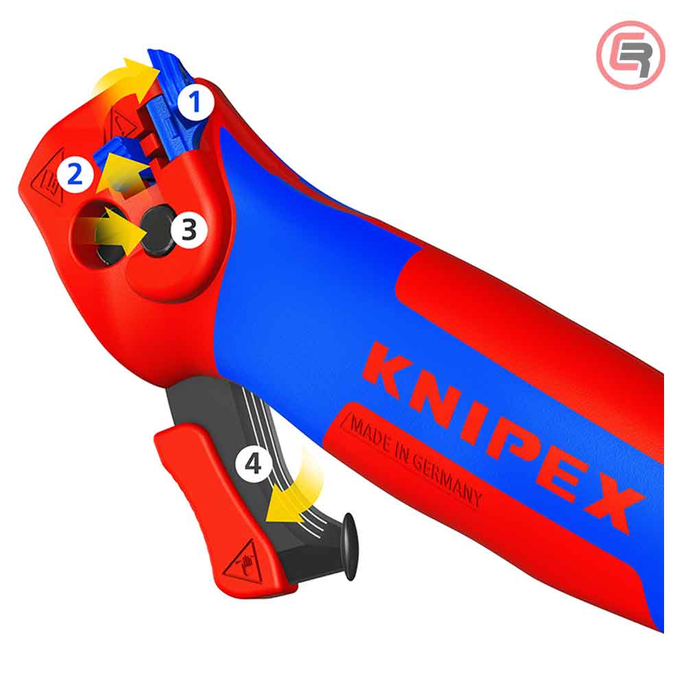 Knipex Nož Za Skidanje Izolacije Sa Kukom i Račna Funkcijom 146 mm - 16 50 145 SB - Slika 4