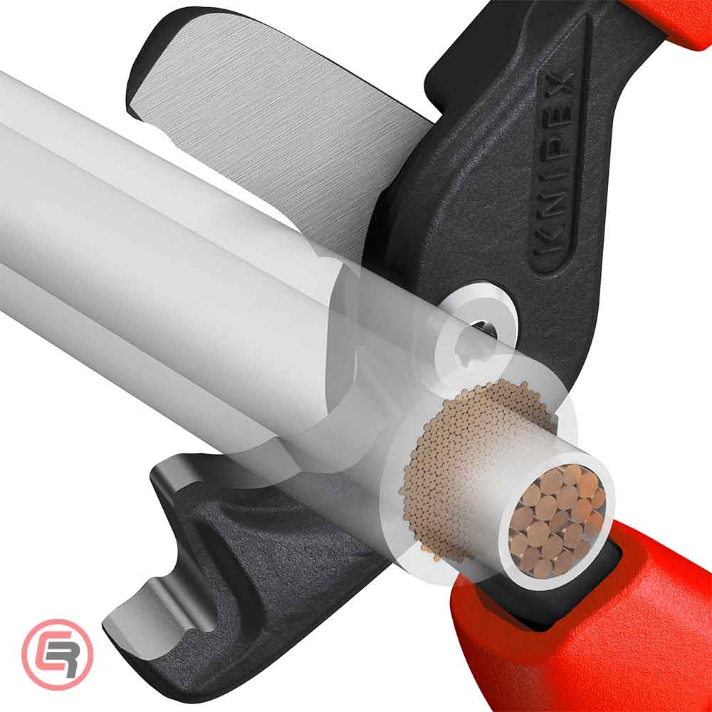 Knipex Škare Makaze 225mm Za Kablove StepCut XL fi 23mm / 120mm2 1000V – 95 18 225 - Slika 3