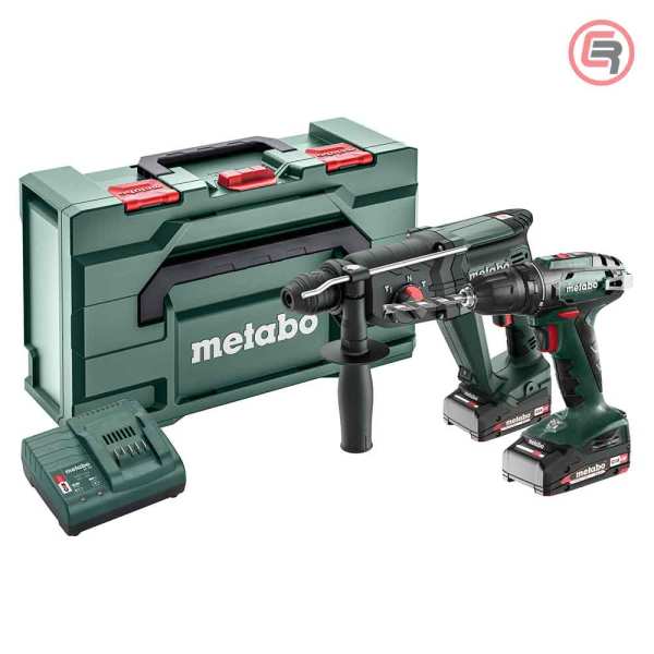 Metabo Combo Set 2.3.2 / 18V BS 18 + KH 18 LTX 24 (2×2,0 Ah + SC 30) + metaBOX – 685216500