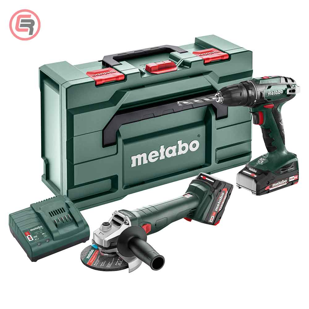Metabo Combo Set 2.6.6 / 18V BS 18 + W 18 7-125 (1×2,0 Ah + 1×4,0 Ah + SC30 )+ metaBOX – 685234000