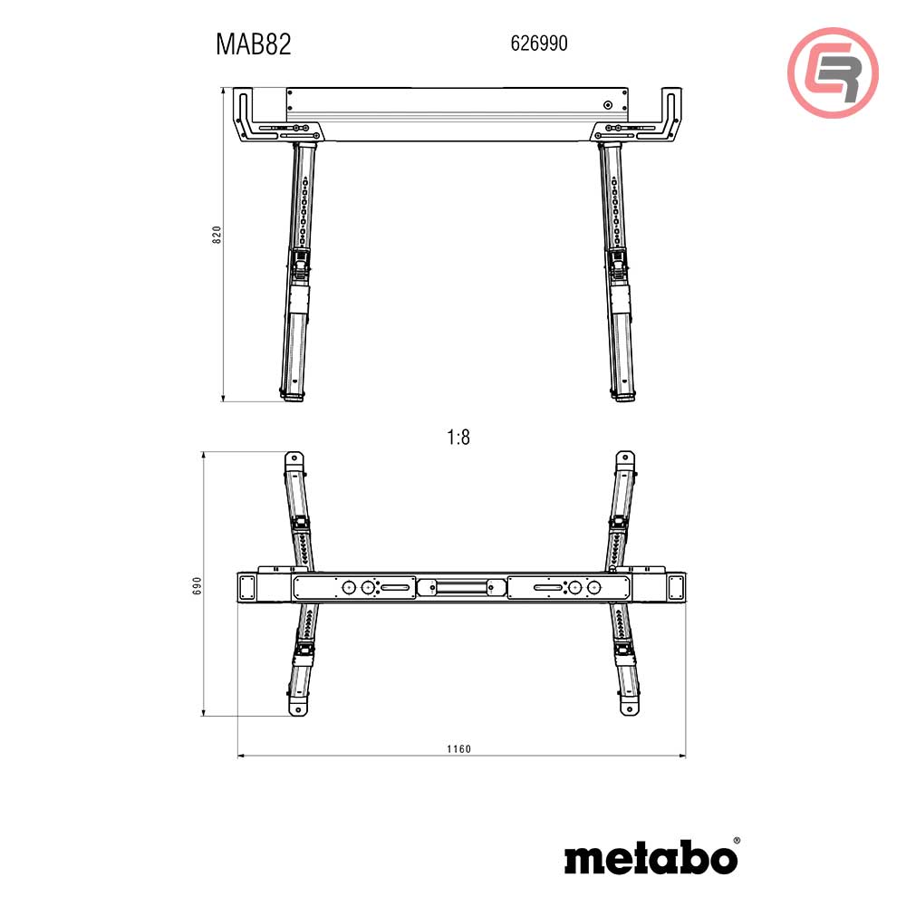 Metabo Radno Postolje MAB 82 / 2 kom - 626990000 - Slika 9