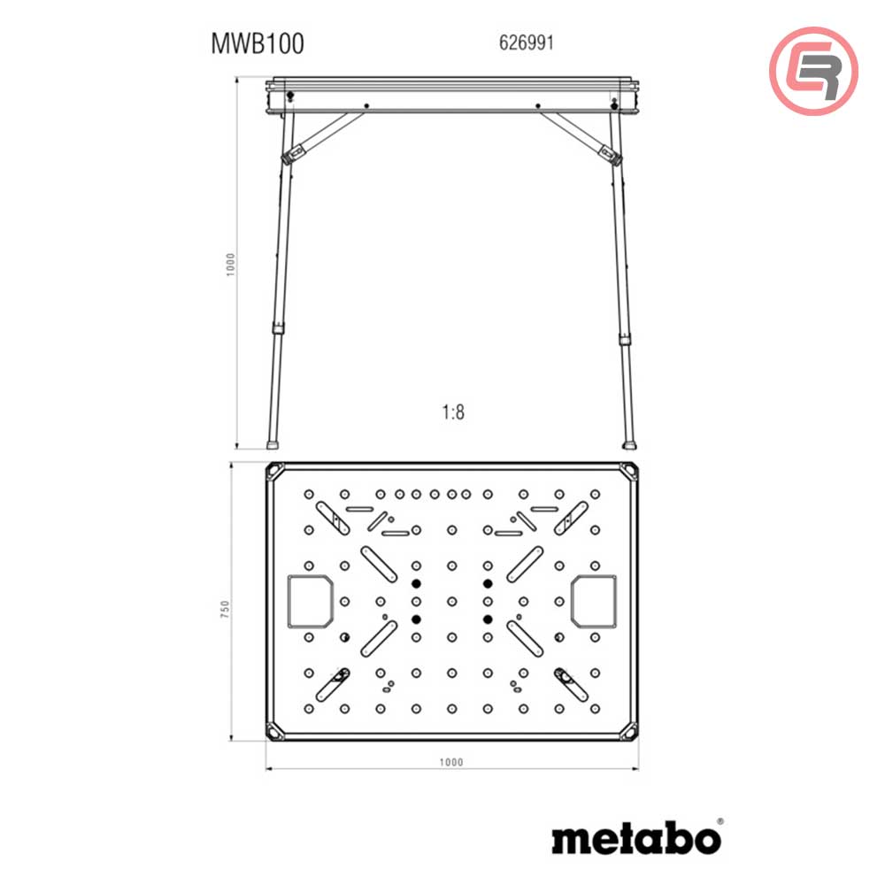 Metabo Stol Višenamjenski Sklopivi MWB 100 - 626991000 - Slika 13