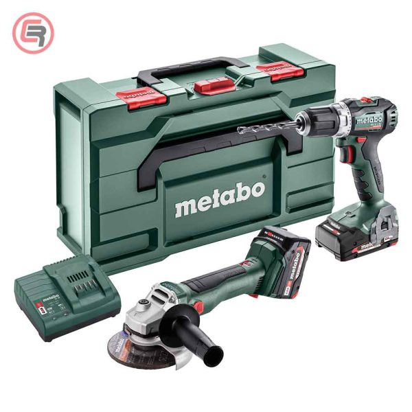 Metabo Combo Set 2.6.5 / 18V BS 18 L BL + W 18 L BL 9-125 (1×2,0 Ah + 1×4,0 Ah)+ metaBOX – 685233000