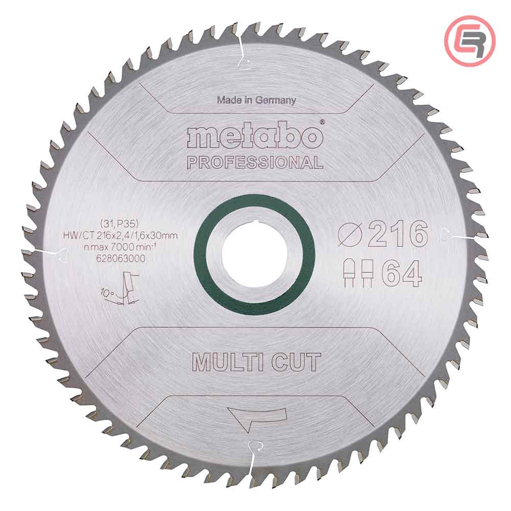 Metabo List Kružne Pile 216x2,4/1,6x30 / Z=64 Multi Cut Professional - 628063000