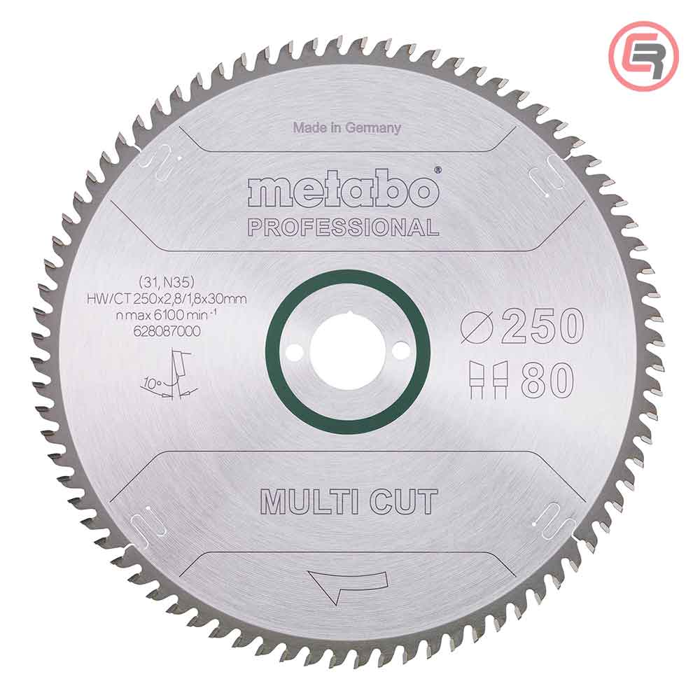 Metabo List Kružne Pile 250x2,8/1,8x30 / Z=80 Multi Cut Professional - 628087000