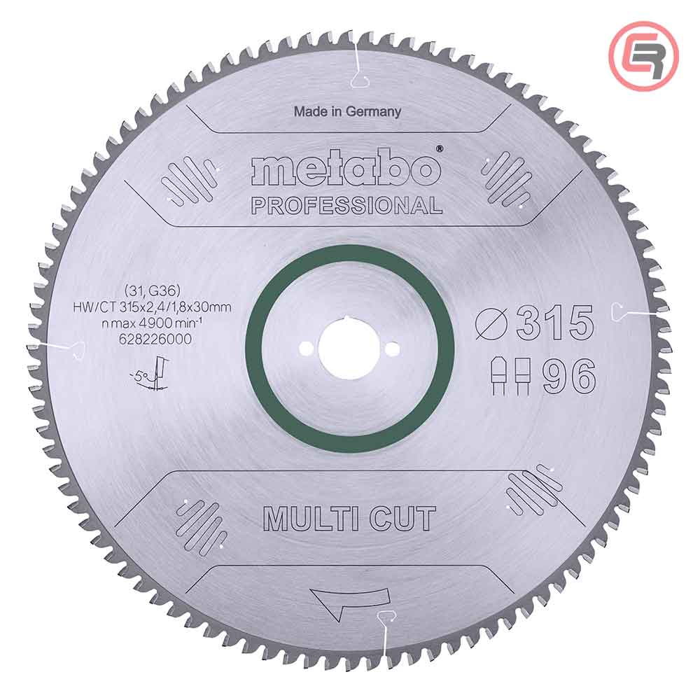 Metabo List Kružne Pile 315×2,4/1,8×30 / Z=96 Multi Cut Professional – 628226000