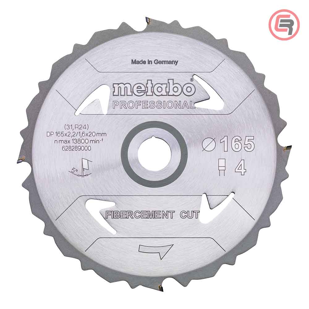 Metabo List Kružne Pile 165×2,2/1,6×20 / Z=4 Fibre Cement Cut Professional – 628289000