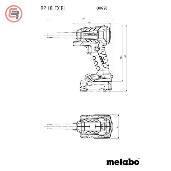 Metabo Puhalica – Duvač Aku BP 18 LTX BL / 18V (bez baterija i punjača) – 600798850 - Slika 10