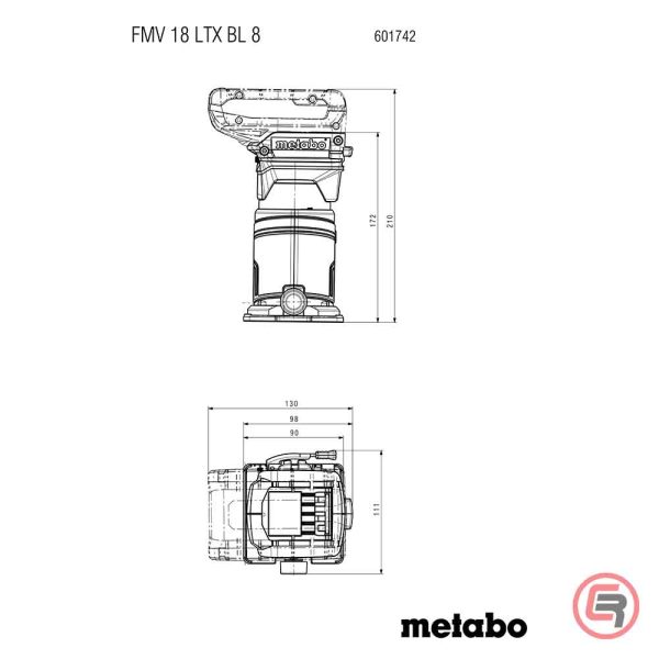 Metabo Glodalica Aku FMV 18 LTX BL 8 Jednoručna 18V (bez baterija i punjača) – 601742850 - Slika 9