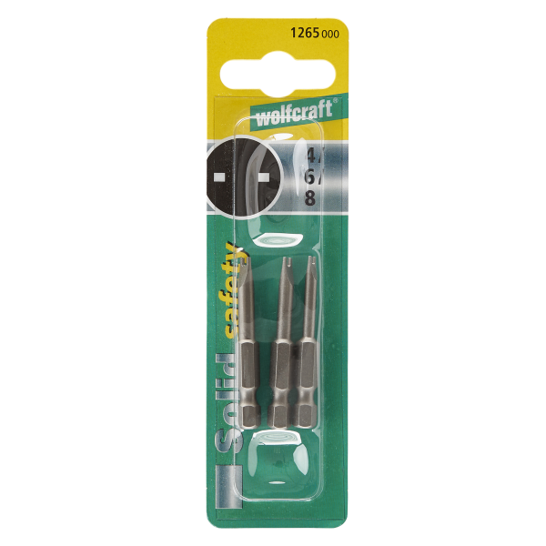 Wolfcraft Set Bit Nastavaka Plosnati Razrezani 4, 6, 8 - 50 mm / 3 dijelni - 1265000 - Slika 3