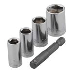 Wolfcraft Set Nasadnih Ključeva 1/4" SW 7/8/10/13mm + Adapter / 5 dijelni - 2413000