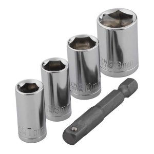 Wolfcraft Set Nasadnih Ključeva 1/4" SW 7/8/10/13mm + Adapter / 5 dijelni - 2413000