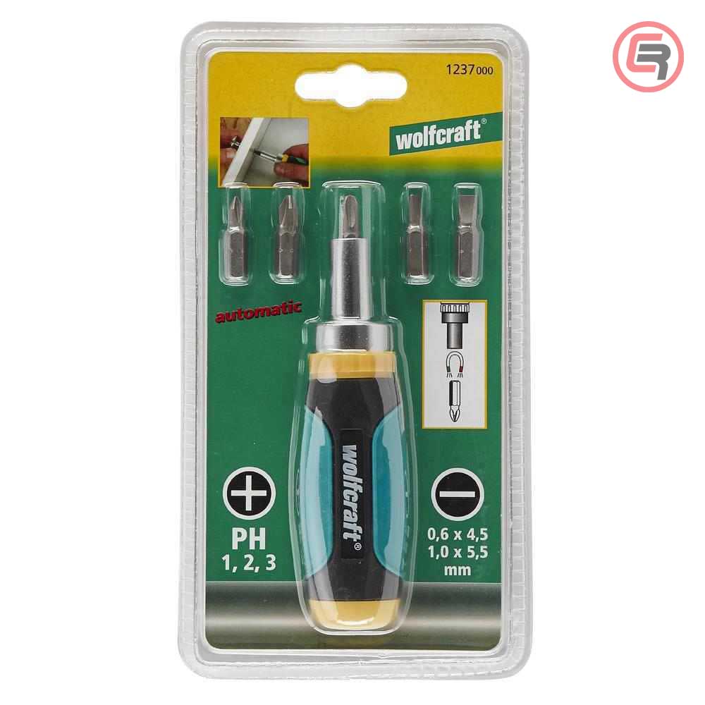 Wolfcraft Garnitura Mini Odvijač / Ručka + 5 Bitova / 6 dijelna - 1237000 - Slika 6