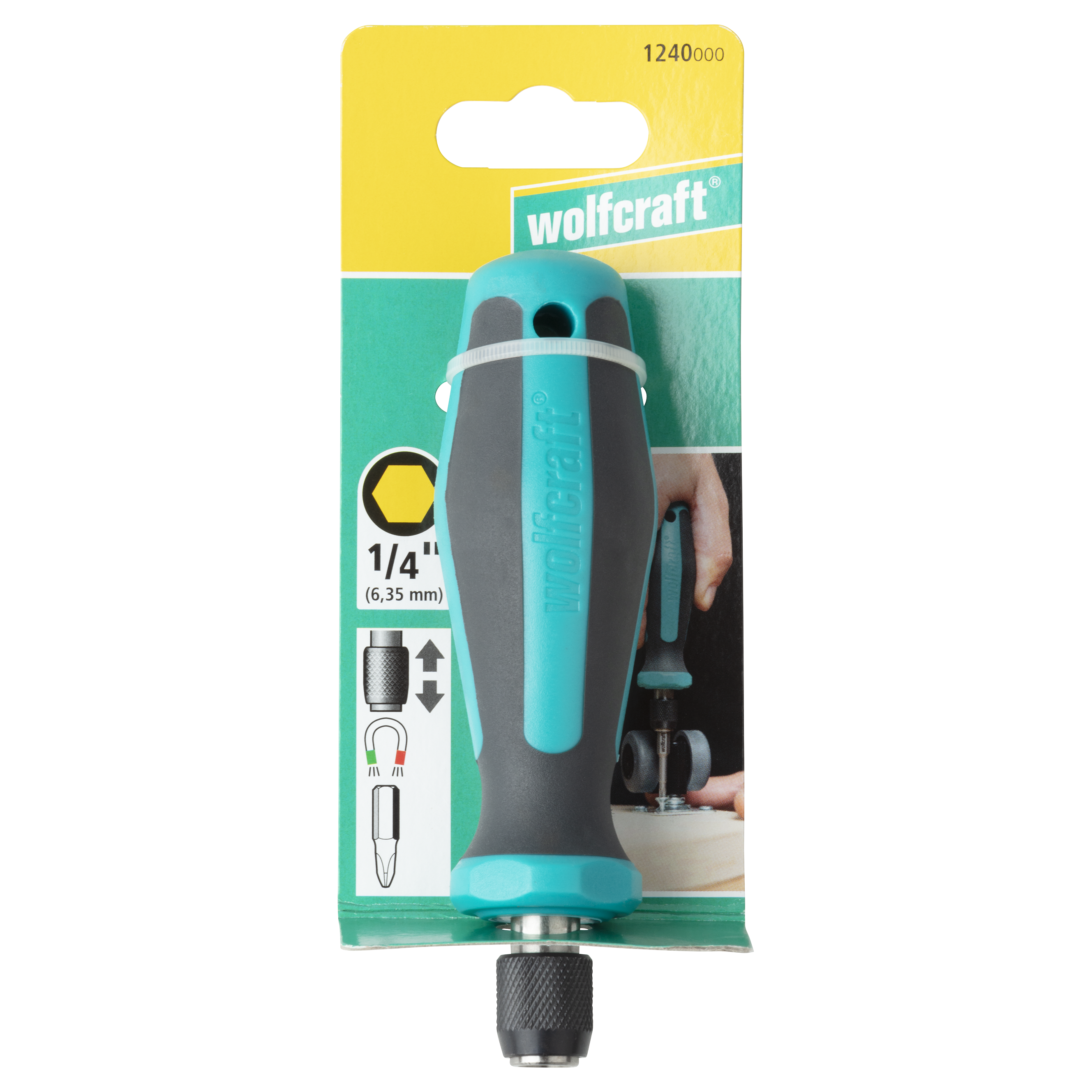 Wolfcraft Odvijač / Ručka Za Bit Nastavke Magnetna 128 mm – 1240000 - Slika 6