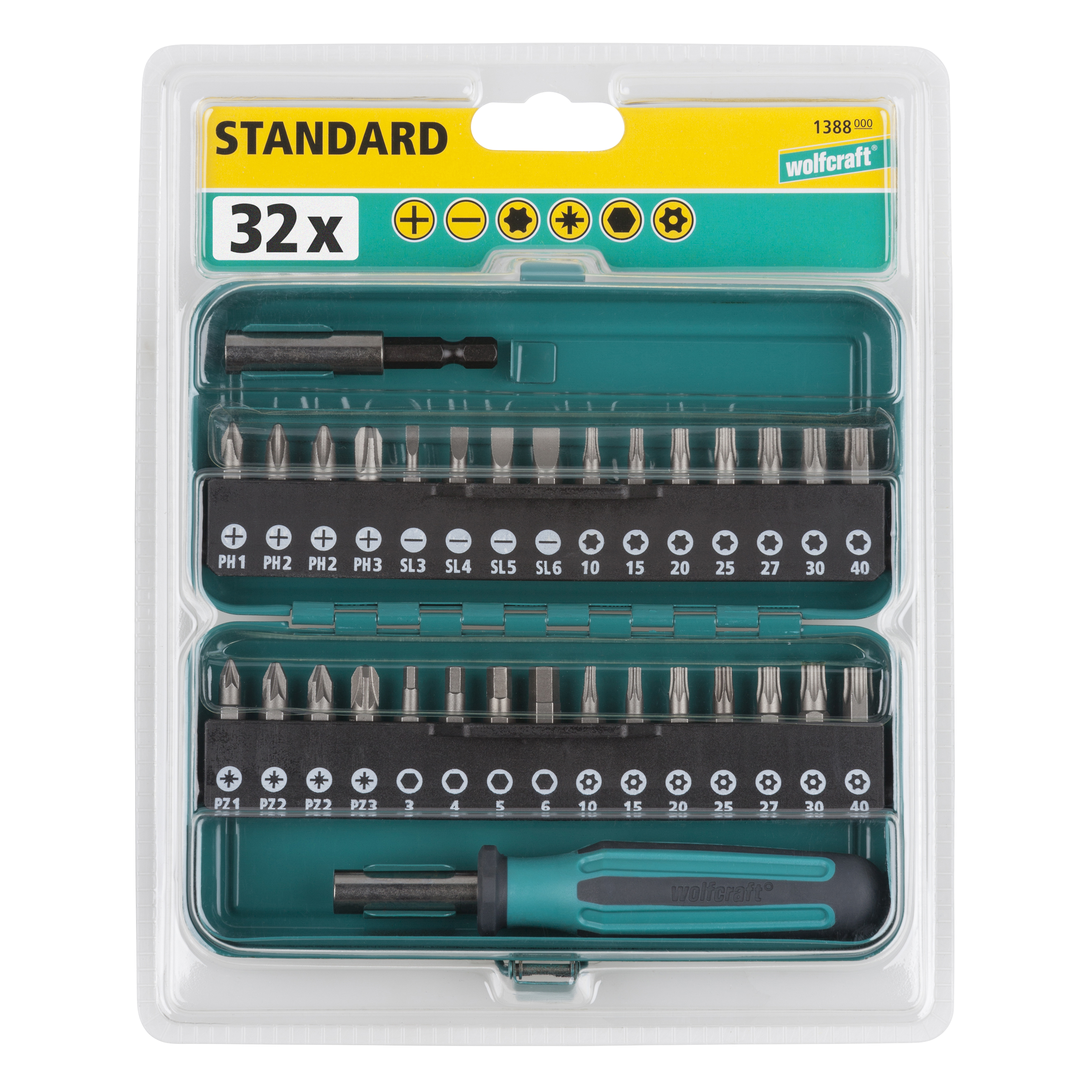 Wolfcraft Set Bit Nastavaka + Ručka "30 SOLID" / 32 dijelni - 1388000 - Slika 6
