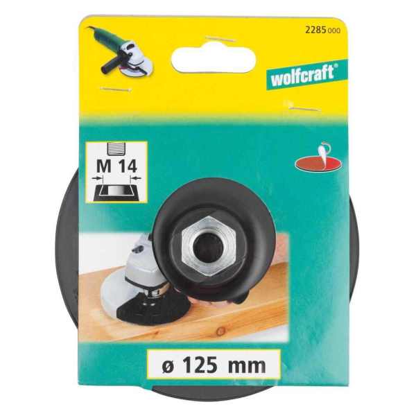 Wolfcraft Disk Gumeni Za Brusni Papir Čičak 125mm / M14 - 2285000 - Slika 5