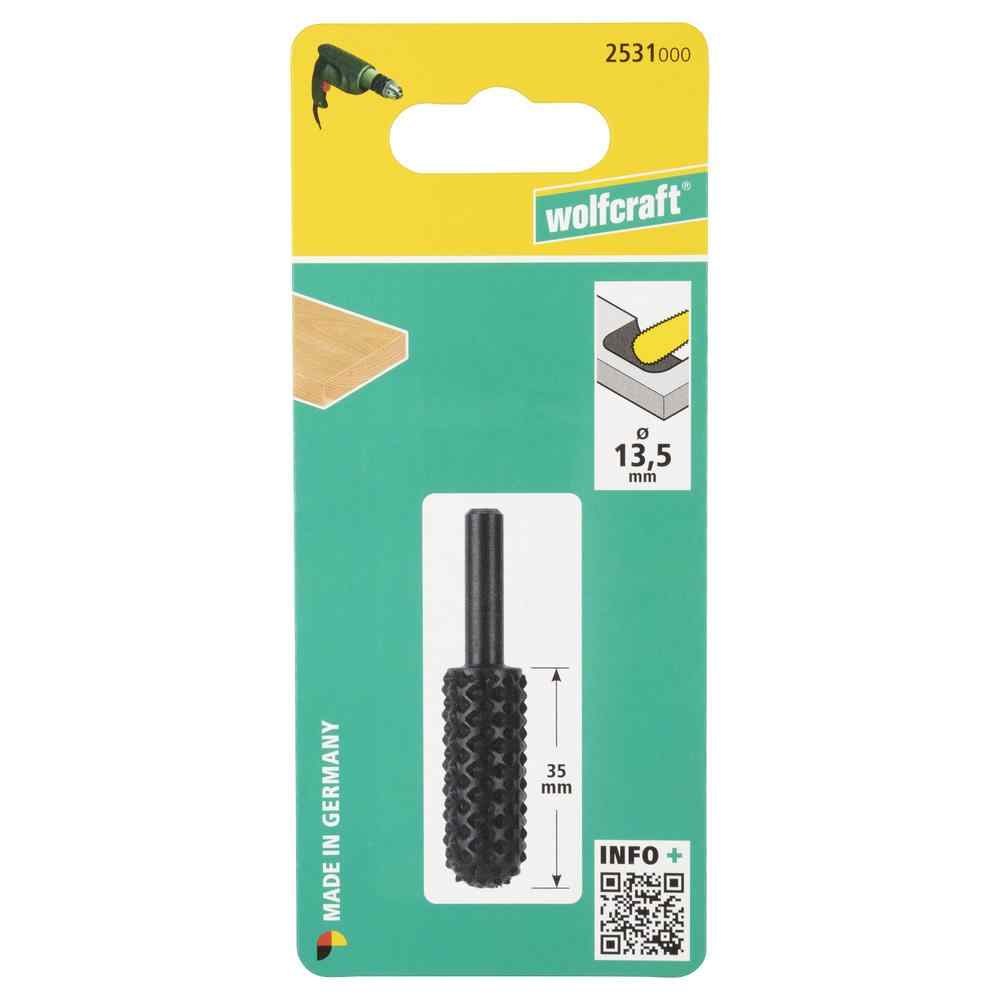 Wolfcraft Turpija Cilindrična Zakrivljena fi 13,5x35/60 mm Prihvat 6,35 mm - 2531000 - Slika 3